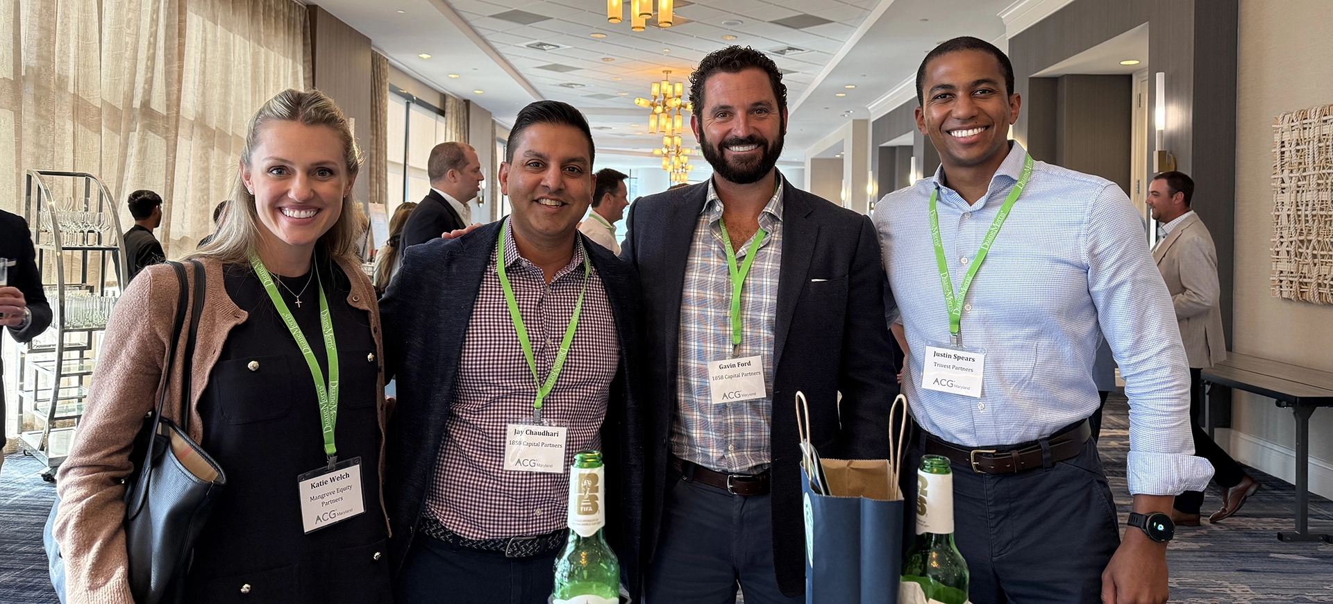 1858 Capital Partners team members connecting with partners and attendees at the ACG Maryland Deal Forum 2026