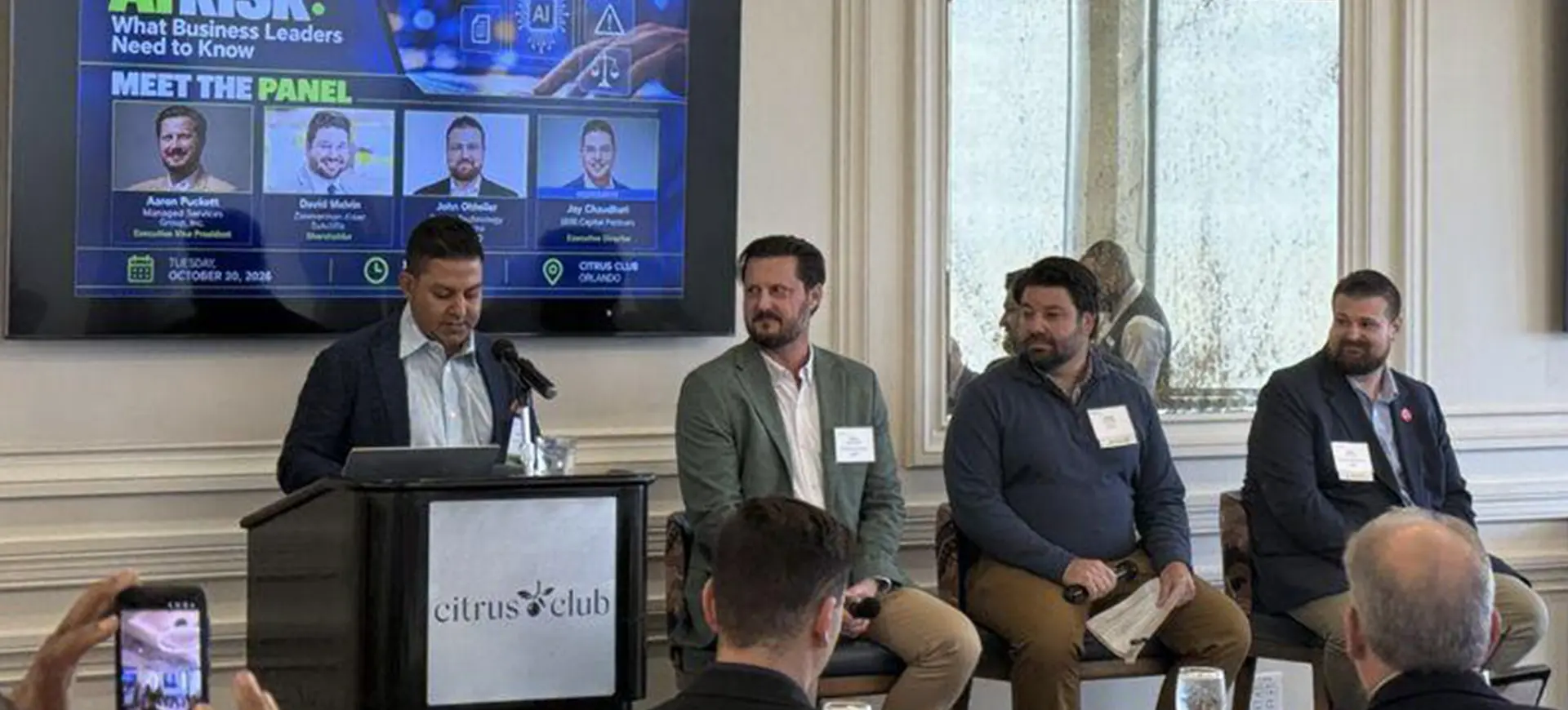 Jay Chaudhari Moderating ACG Orlando AI Risk Panel